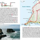 Cabo de São Vicente Route: Steilküste, Wanderpfad, Vale Santo, Abzweigung. Karte zeigt Küstenlinie, Wanderroute verläuft rot.