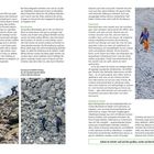 Anspruchsvolle bis wegloses Gelände. Schutt und Blockwerk. "Große Blöcke bieten am ehesten Halt im Schutt; ..."