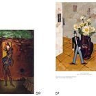 Seite 50: Interceptor en passage, Öl auf Leinwand; Seite 51: La Rue, Öl auf Leinwand, Mann mit Hut vor Blumentopf.