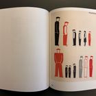 Text: "Arbeitsloser" oben. Illustration von Figuren in Rot und Schwarz, Größen variieren, Zahlen darunter.