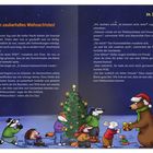 "Ein zauberhaftes Weihnachtsfest", 24. Dezember: Tiere feiern um einen Weihnachtsbaum, ein Bär verteilt Geschenke.
