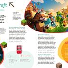 „Minecraft. Bauen, erfinden, überleben. Alles ziemlich eckig hier. Fantasievolle Welten. Das erfolgreichste Spiel aller Zeiten. Verschiedene Spielmodi. WAS IST WAS. Online und offline spielbar. Minecraft ohne Werbung!“
