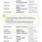 Texte zeigen deutsche Begriffe, ihre italienischen Übersetzungen und deren Aussprache für Bahnvokabular.