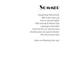 "Sommer" ist ein Gedicht von Sophie von Khuenberg. Themen: Sorge, Gefühle, Natur. Seitenzahl unten: 8.