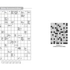 Bilder-Kreuzworträtsel mit Gitter und Hinweisen: Begrenzung, Laubbaum, Nichtfachmann. Lösung unten.