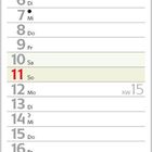 April 2027 Kalenderseite, eine junge Maine-Coon-Katze sitzt in einem Korb. Daten sind von 1. bis 30. April aufgelistet.