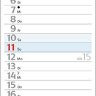 Kalender April 2027, zeigt Wochenzahlen und Wochentage. Oben: Boot an einem See unter einem Baum.