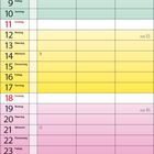 Kalender für April 2027; zeigt Tage, Wochenzahlen, farbig markiert. Notizenbereich unten.