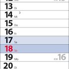 Kalender für April 2027, mit Wochentagen Do-Mi, KW 14-17, Sonntage rot markiert.