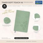 Timer Soft Touch 18 Terminkalender. Flexicover in Lederlook, filigrane Motivprägung, Leseband, abgerundete Ecken.