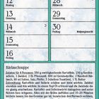 Kalendertage April, Rezept für Bärlauchsuppe. Illustration: drei Frauen in traditioneller Küche, weiß-schwarz karierter Boden.