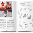 "Bucketlist Moulin Rouge", daneben handgeschriebener Text: "Uhh lala... Mach mal etwas, das du noch nie getan hast...". Links: Foto vor dem Moulin Rouge.