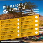 "Die Marco Polo Bucketlist: Das musst du auf den Kapverdischen Inseln erlebt haben." Liste von Erlebnissen mit gelben Häkchen.