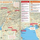 Landkarte "Der Nordosten" mit Highlights und Bucketlist. Orte wie "Padua", "Verona" und "Triest" sind markiert.