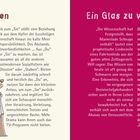 Texte: "Das Du anbieten", "Ein Glas zu viel trinken", Sprechblase "Ich möchte dir das Sie anbieten", "ZU VIEL" auf einem Weinglas. Illustration mit zwei Personen links und einem Glas rechts.