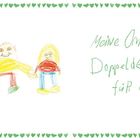 „Oma guckt in der Zeitung immer Königinnen an, aber ich mag lieber Ritter!“ Kinderzeichnung eines Ritters auf einem Pferd.