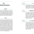 Top 5: Typisch Kosovo. 1. Gegisch, 2. Krieg, 3. Flia, 4. Mobilfunkempfang, 5. Shaci („Schatzi“). Ein informativer Artikel.