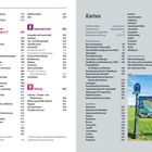 Inhalt mit praktischen Reisetipps, Land und Leute, Anhang. Foto: Wegweiser und Landschaft im Hintergrund.