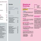 Text links: Kapitelüberschriften wie Geschichte, Tourismus, Religionen. Rechts: Hinweise zur Nutzung und erklärende Symbole.