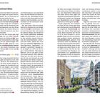 Seitenüberschrift: "Im Zentrum Oslos". Beschreibung des Stadtzentrums mit Details zur Flaniermeile Karl Johans gate. Links ein Foto einer belebten Straße.