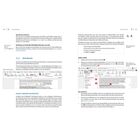 Links: Text über Standardeinstellungen und Zeichenformate. Rechts: Unterschied Serifenschriften, Schriftwahl. Menüscreenshots.