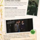 Texte zu Zaubern: Kopfblasen-Zauber für Atmen unter Wasser, Fidelitus-Zauber versteckt Wichtiges. Darunter Bilder von Figuren.