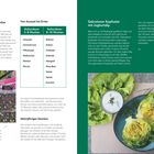 "Schnellwachsendes Gemüse, Kulturdauer 3–8, 8–10 Wochen. Gebratener Kopfsalat mit Joghurtdip. Bild: Gerichte mit Salat."