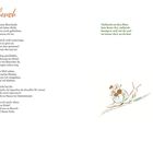 Links steht "zu Besuch", ein Gedicht über Reisen und Heimat. Rechts eine Illustration einer Schnecke mit Blumen.