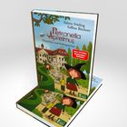 "Petronella Apfelmus: Flüsterhaus und Schlangenhaar". Illustration: Hexe vor einem Herrenhaus mit Garten.