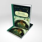 "Wir zwei. Geschichten für die Winterzeit." Zwei Tiere lesen in einer gemütlichen Winterhöhle ein Buch unter Sternenhimmel.