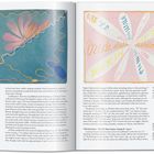 Links: Illustration mit abstrakten Linien und Blume. Rechts: Illustration mit Texten wie "Vi da skal" und "skelet".

Texte: 
"Vi da skal" 
"Höxe"
"Skelet"