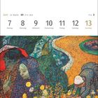 Kalenderwoche 23 im Juni. Kunstwerk: Menschen sammeln Blumen auf einem farbenprächtigen Feldweg umgeben von Natur.