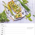 Juni 23. Woche, Zwillinge, Kalenderwoche 7-13. Zitat: "Es schmeckt nichts besser, als was man selber isst." Tart mit grünem Spargel.