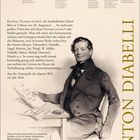 Links Text über das musikalische Stück "Rochus Pumpernickel" und seine Komponisten. Rechts Portrait von Anton Diabelli.