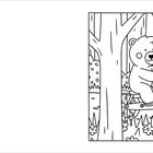 Eine Illustration zeigt einen Bären und einen Hund, die auf einem Tandemfahrrad durch einen Wald fahren.