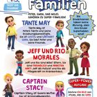 "Super Familien" mit Figurenbeschreibungen: Tante May, Jeff und Rio Morales, Captain Stacy. Mission: Bild mit Familie zeichnen.