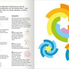 "Wirbelspirale. Diese hübschen Spiralen funktionieren wie Schneckenhaus-Spiralen. Ebene mit bunten, überlappenden Spiralen."