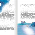 „Die Ringelsocken Bande“ und „Sommer mit Zitronenlimo“ auf verspieltem Hintergrund. Zwei Kinder auf einem Steg.