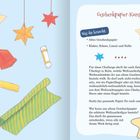 "Geschenkpapier-Kunst. Was ihr braucht: Altes Geschenkpapier, Kleber, Schere, Lineal und Stifte. Anleitung für Papierbasteleien."
