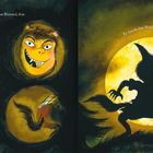 Die Texte sagen: „Der Vollmond steht am Himmel, fein.“ und „Er taucht den Wald in goldenen Schein.“ Vollmond, Wolf und Tatzen.
