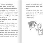 Text: Gespräch zwischen Lindsey und Komet. Illustration: Ein Mädchen streichelt ein Pony. Seite 33 rechts unten.