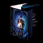 Buchtitel "Soul Match", Autorin Rebecca Danzenbaker. Illustrative Cover zeigt ein Paar mit blau schimmernden Effekten.