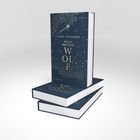 Auf einem Buchcover steht: "Lara Taveirne, Mein Bruder WOLF". Die Gestaltung zeigt Sterne auf dunklem Hintergrund.