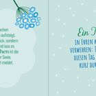 Text links: "Wenn ein Lachen in deinem Bauch aufsteigt...". Rechts: "Ein Tänzchen in Ehren kann niemand verwehren...". Florale Illustrationen.