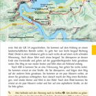 Tabelle mit Karte: Orte wie "Schiffsfriedhof," "Landévennec," und "Pont de Térénez" sowie Wanderwege werden gezeigt.