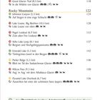 Inhalt auf Seite 6: Wanderwege in den Rocky Mountains mit Symbolen für Schwierigkeitsgrade und Attraktionen. Seite 113-156.
