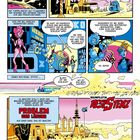 Comic-Panel mit futuristischen Szenen, Raumfahrer*innen, BUXO-Shop und Texten über Buxmill-Getreide und Buxriegel.