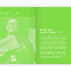 Kapitel_3. Rechts: "Recht und Gerechtigkeit II". Links: Person hält Buch "Consent". Alles grün, Linienstil.