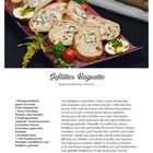 Gefülltes Baguette, Rezept von Sieglinde Weiherer. Zutatenliste und Schritt-für-Schritt-Anleitung daneben.
