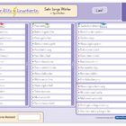 "Meine Blitz Lesekarte"
"Sehr lange Wörter in Sprechtakten"
"Wörterverzeichnis"
"Meine Bestzeit"
Liste mit langen Wörtern.